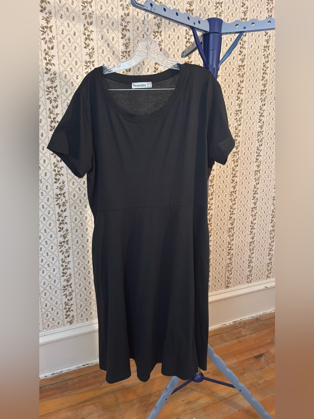 Nemidor Black Fit & Flare Casual Dress - 22